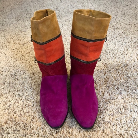Vaneli Italian tall leather suede boot